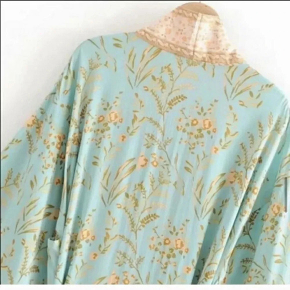 BOHEMIAN VINTAGE ROBE KIMONO - Picture 8 of 9